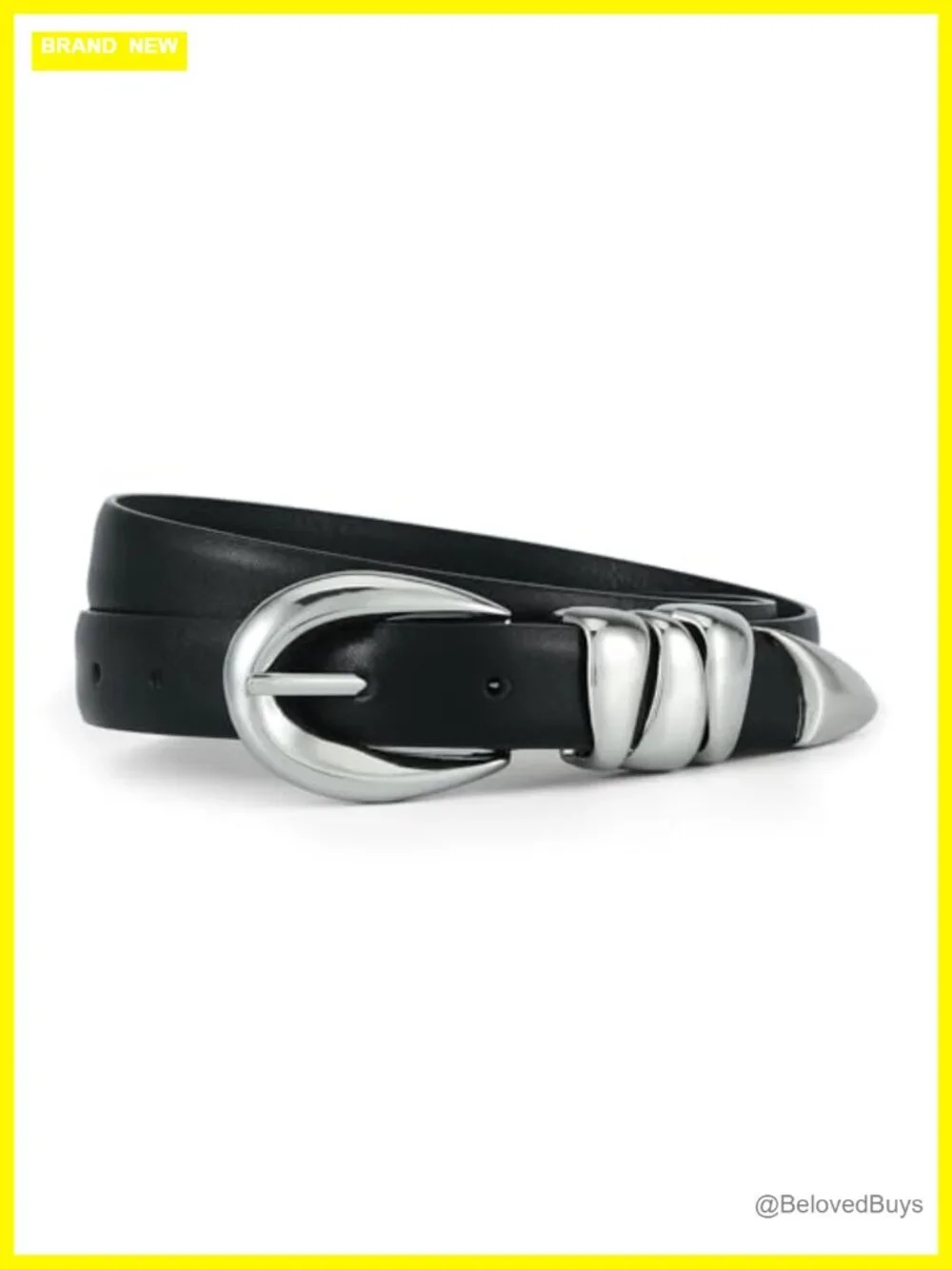 Skinny Faux Leather Belt with Alloy Buckle for Jeans